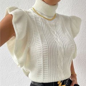 White turtleneck top